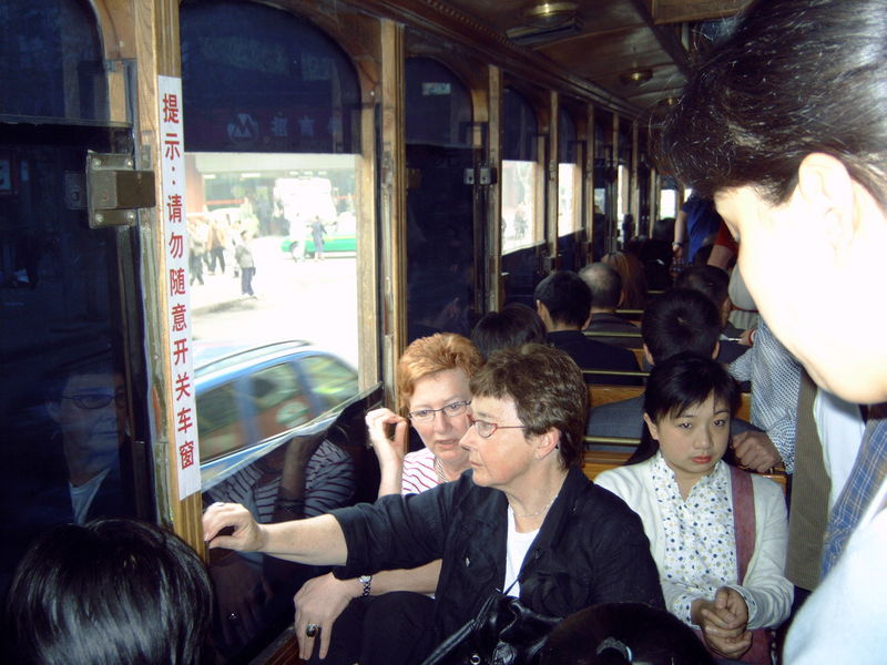 in oude lijnbus in Chengdu
