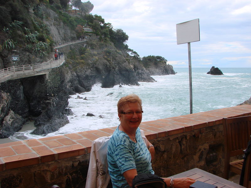 Op terras in Monterosso
