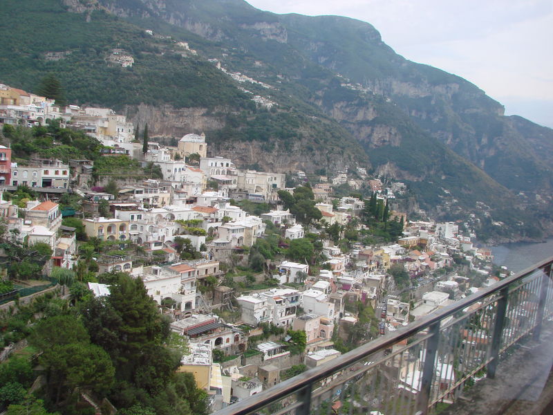 Positano vanuit de bus
