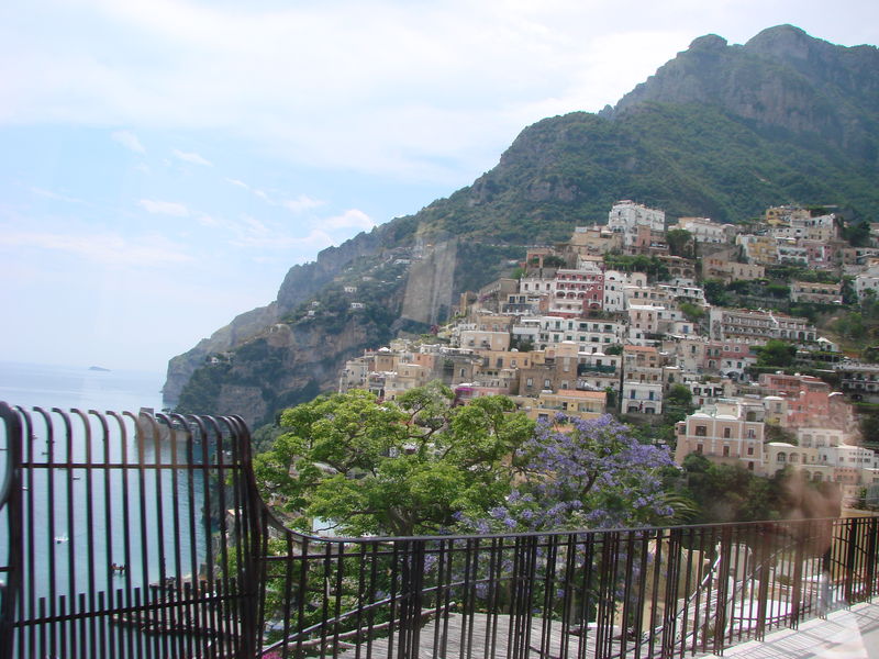 Positano vanuit de bus
