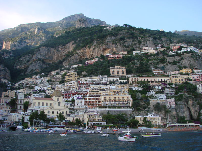 Positano vanaf de veerboot
