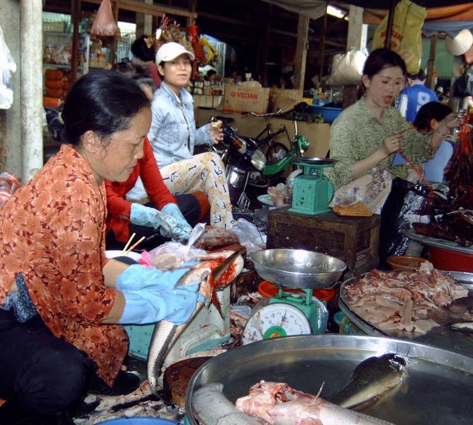 Overdekte markt Saigon
