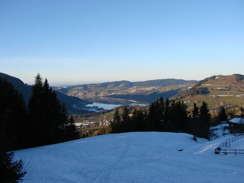Uitzicht toen wen uit het bos kwamen, het dorpje is Mostel
47.065529,8.646685
Keywords: Sattel-Hochstuckli