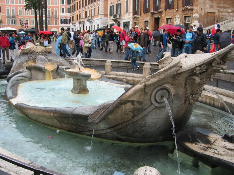 fontein "la Barcaccia" van Pietro Bernini
