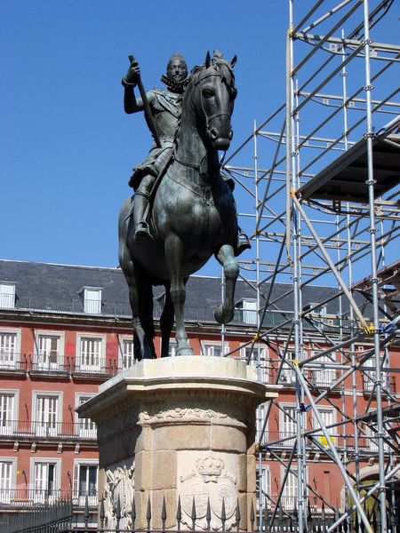 Felipe III op de Plaza Major - Madrid

