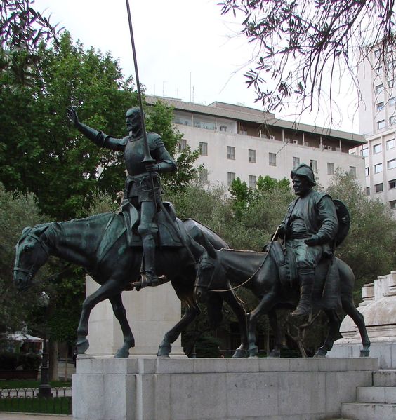Don Quijote en Sancho Panza.
