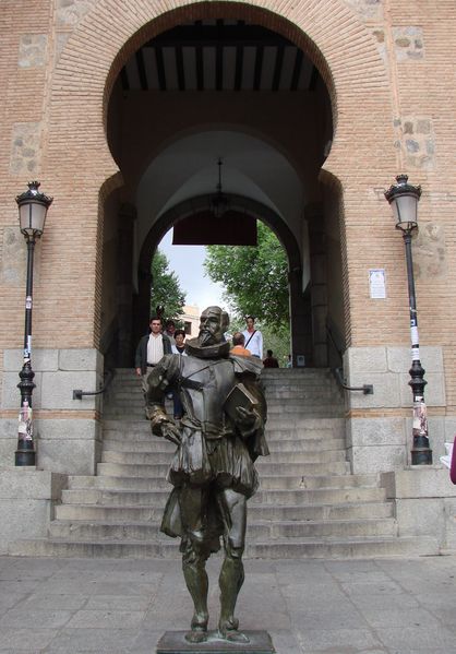 Bronzen beeld van Cervantes - Toledo
