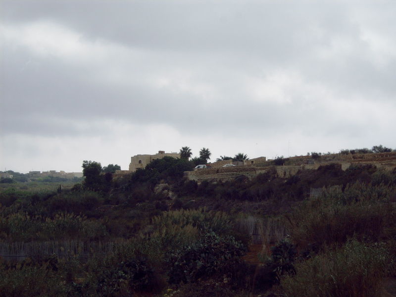 Uitzicht op farmhouse Pergola vanuit het dal.
